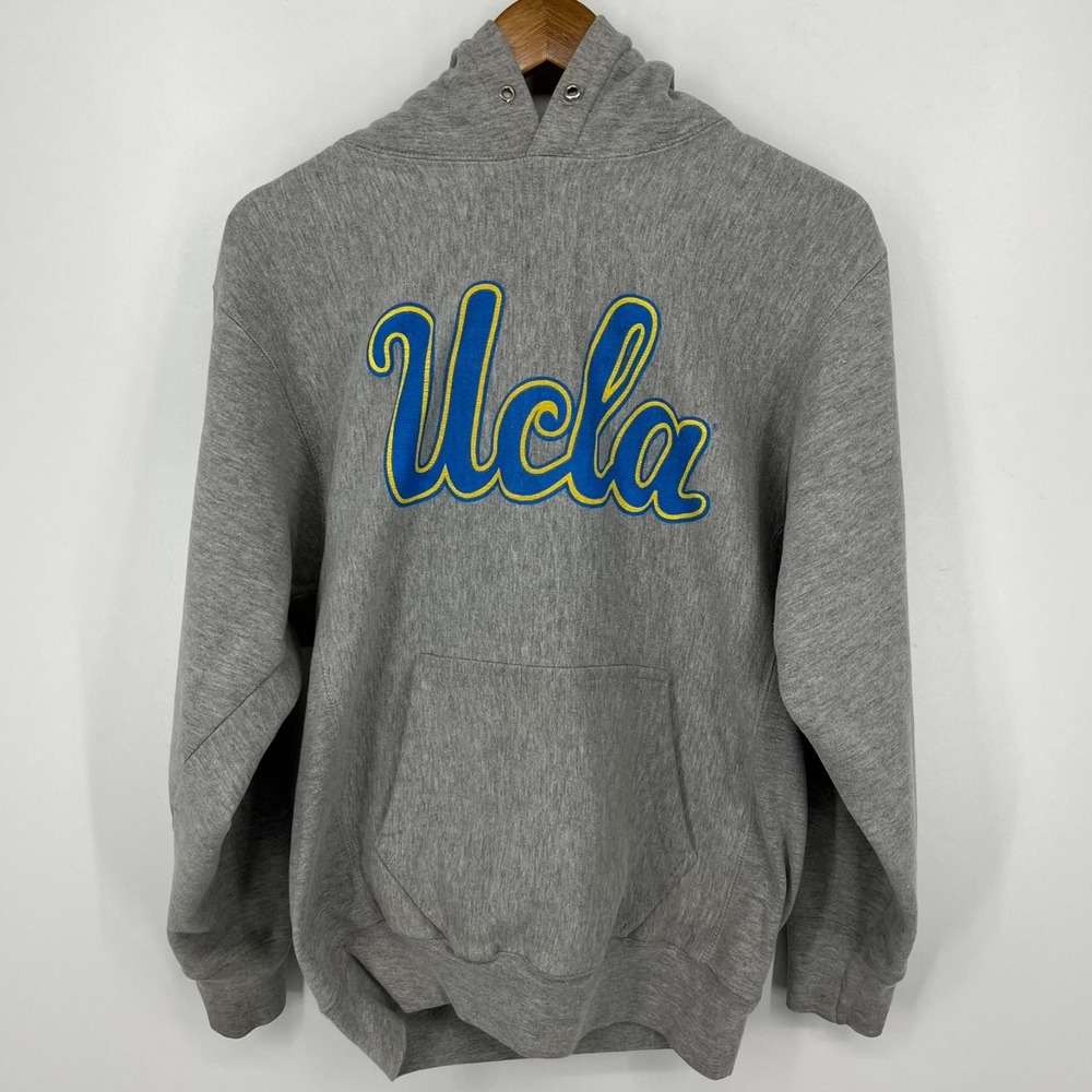UCLA Bruins Hoodie Men's Size S Gray Heavyweight Pullover NCAA Steve & Barry's